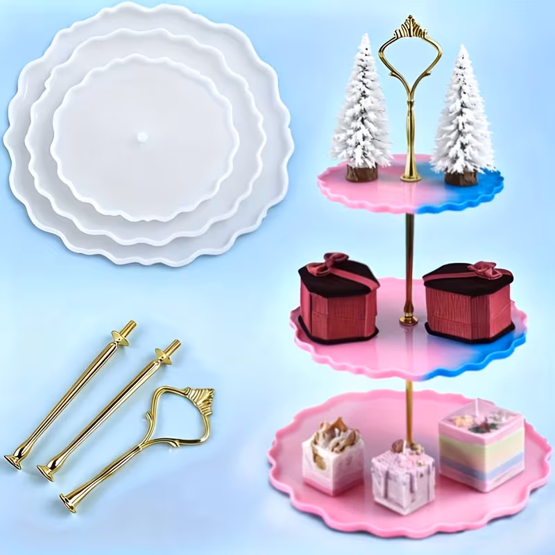 Imagen 3 de Bandeja de 3 Pisos en Resina Epoxi – Personalizada y Artesanal